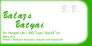 balazs batyai business card